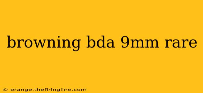 browning bda 9mm rare