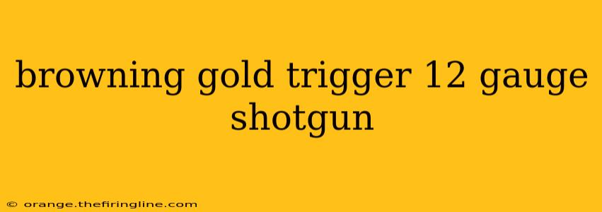 browning gold trigger 12 gauge shotgun