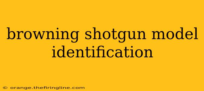 browning shotgun model identification