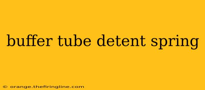 buffer tube detent spring