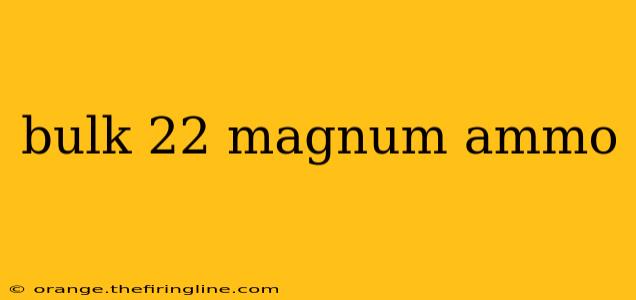 bulk 22 magnum ammo