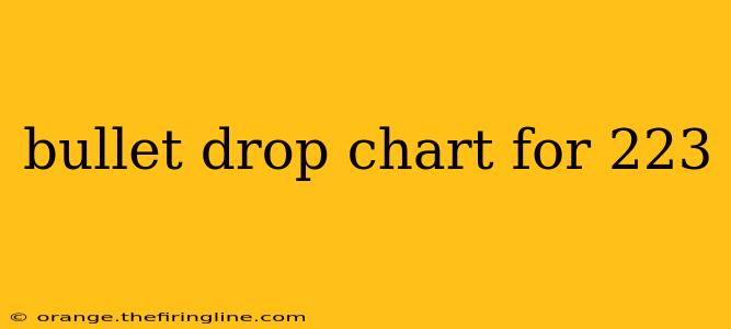 bullet drop chart for 223