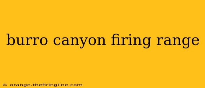 burro canyon firing range