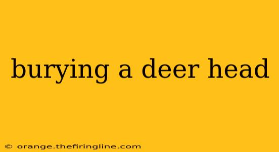 burying a deer head