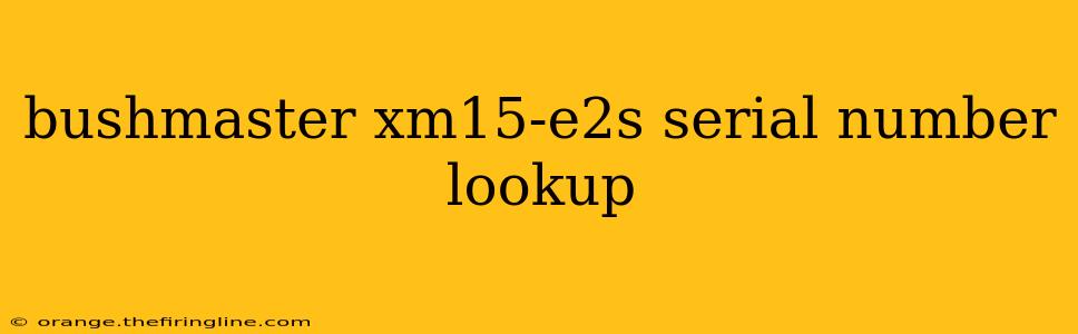 bushmaster xm15-e2s serial number lookup