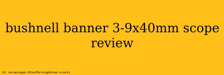 bushnell banner 3-9x40mm scope review