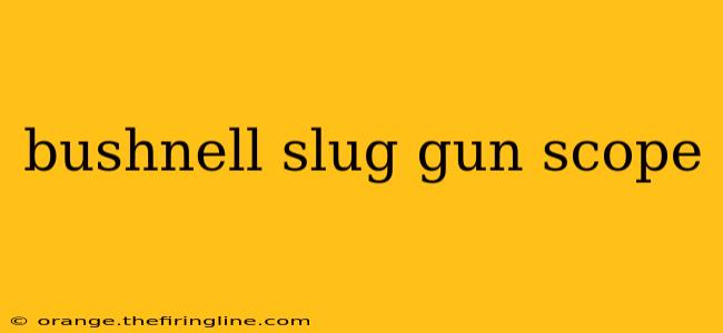 bushnell slug gun scope