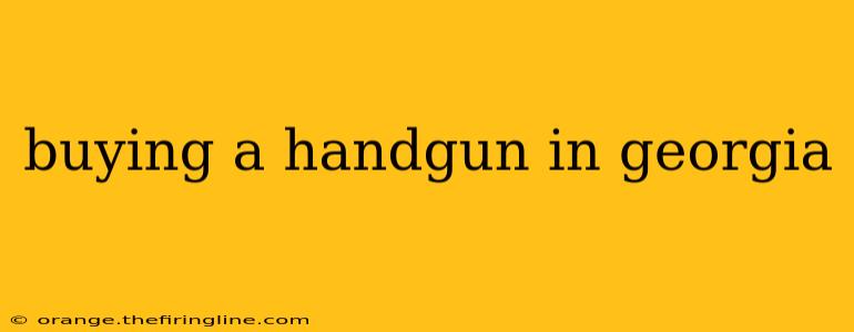 buying a handgun in georgia