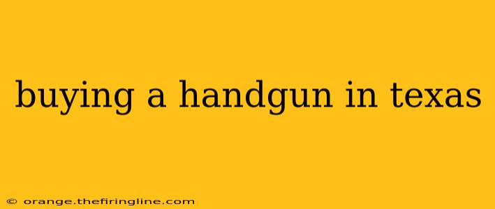 buying a handgun in texas