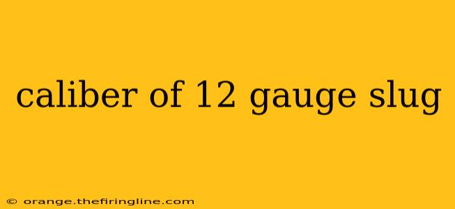 caliber of 12 gauge slug