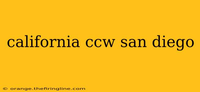 california ccw san diego