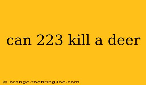 can 223 kill a deer