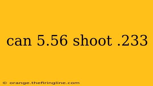 can 5.56 shoot .233