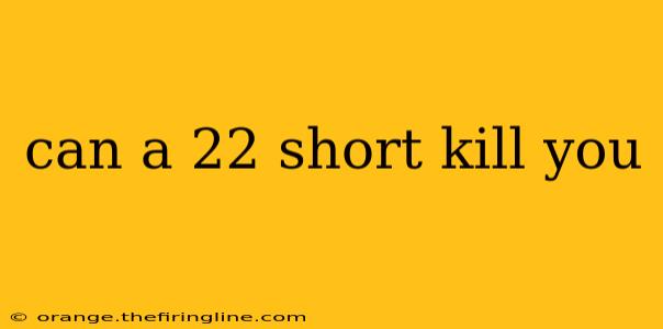 can a 22 short kill you