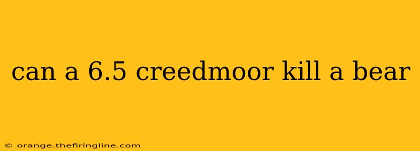 can a 6.5 creedmoor kill a bear