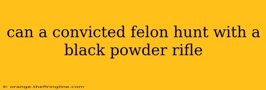 can a convicted felon hunt with a black powder rifle