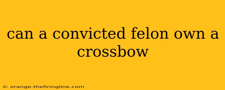 can a convicted felon own a crossbow