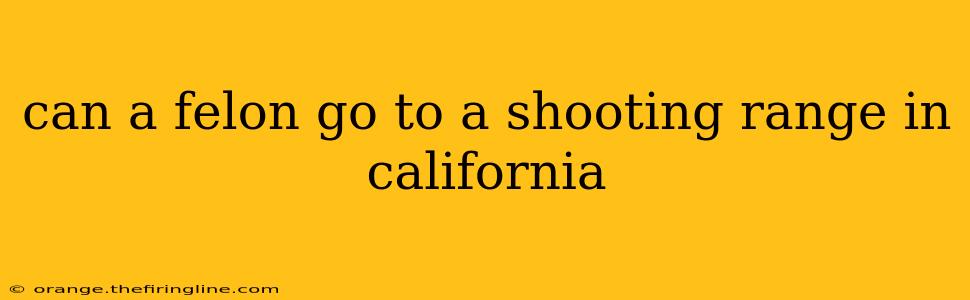 can a felon go to a shooting range in california