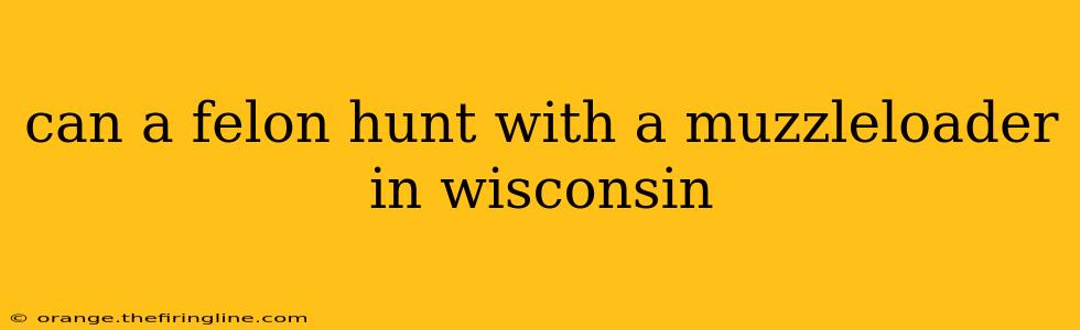 can a felon hunt with a muzzleloader in wisconsin