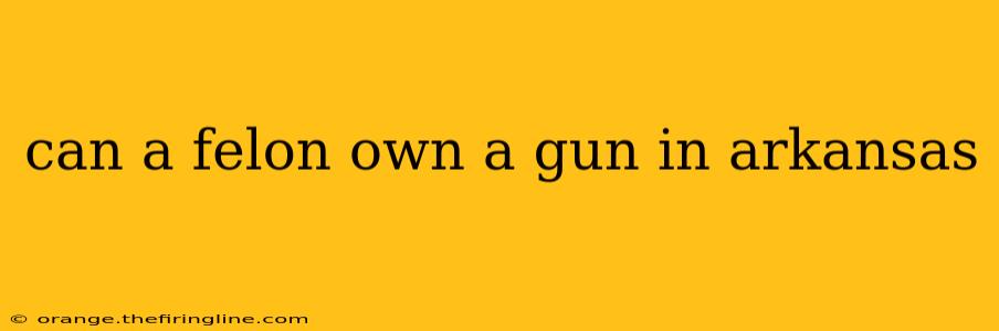 can a felon own a gun in arkansas