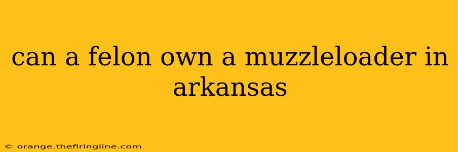 can a felon own a muzzleloader in arkansas