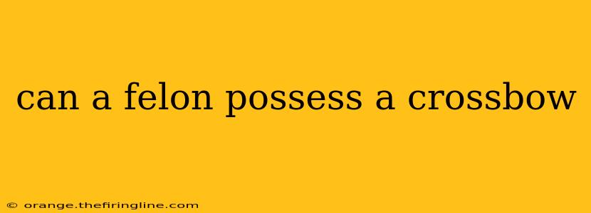 can a felon possess a crossbow