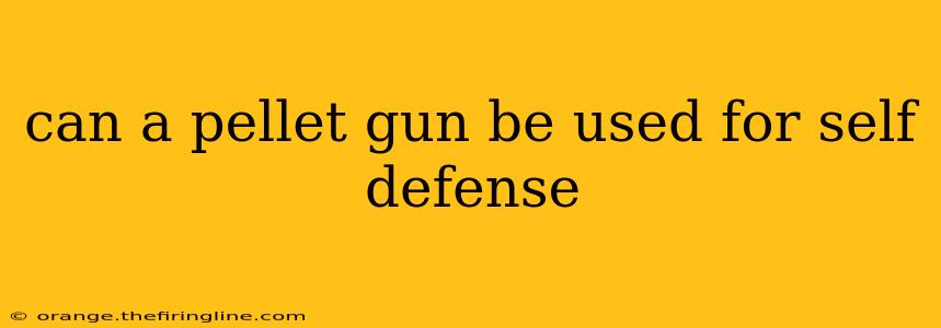 can a pellet gun be used for self defense