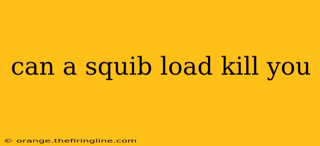 can a squib load kill you