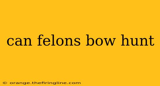 can felons bow hunt