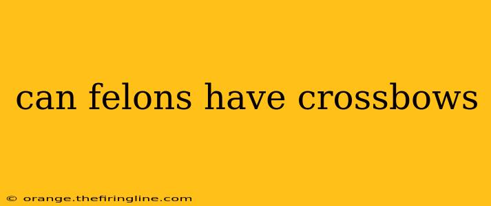 can felons have crossbows