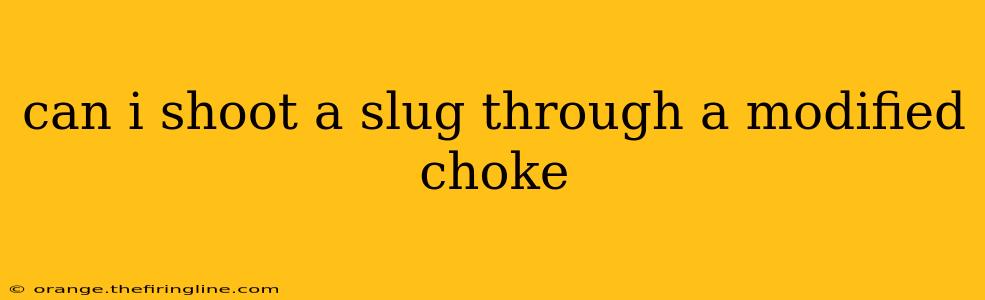 can i shoot a slug through a modified choke