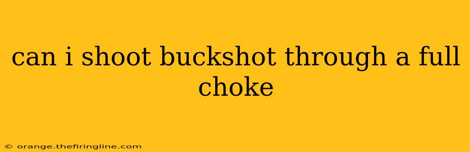 can i shoot buckshot through a full choke