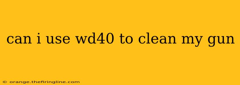 can i use wd40 to clean my gun