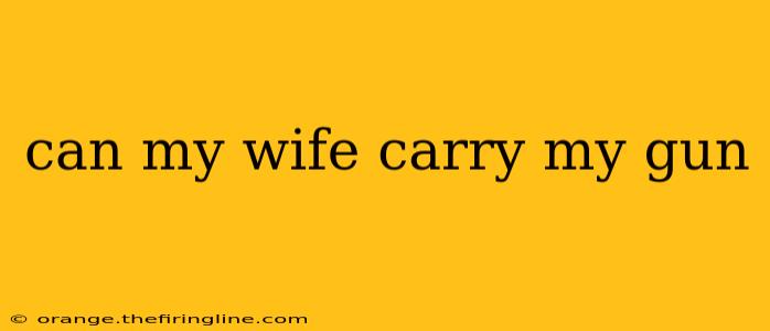 can my wife carry my gun