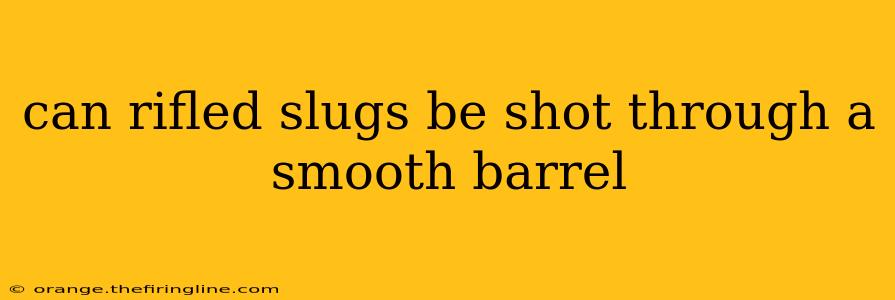 can rifled slugs be shot through a smooth barrel