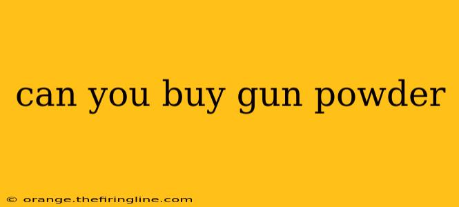 can you buy gun powder