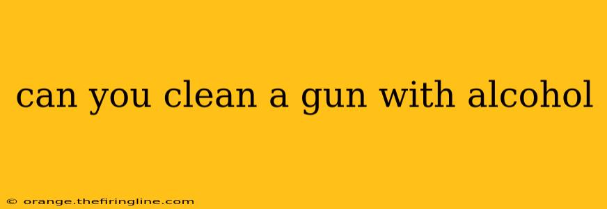 can you clean a gun with alcohol