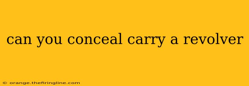 can you conceal carry a revolver