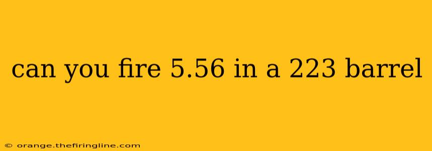 can you fire 5.56 in a 223 barrel