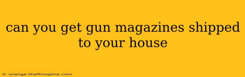 can you get gun magazines shipped to your house