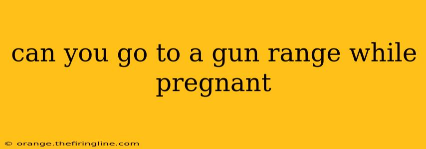 can you go to a gun range while pregnant