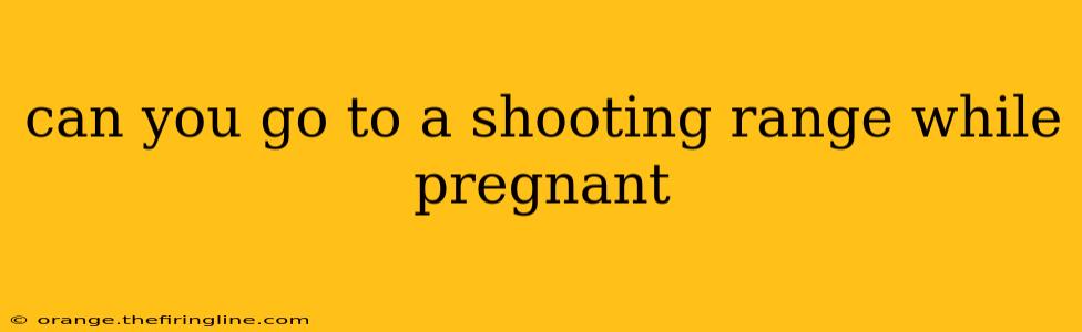 can you go to a shooting range while pregnant