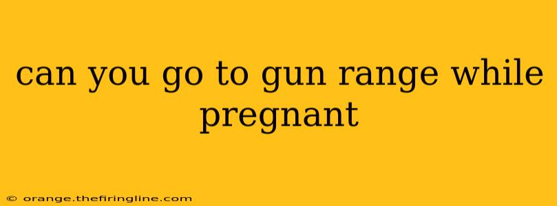 can you go to gun range while pregnant