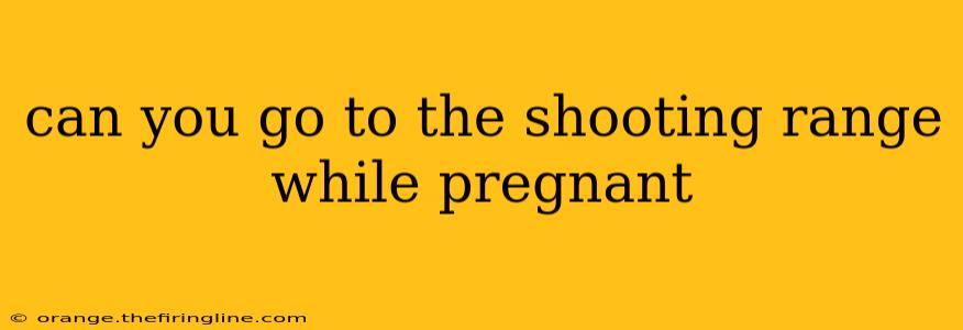 can you go to the shooting range while pregnant