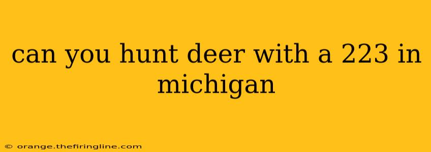 can you hunt deer with a 223 in michigan