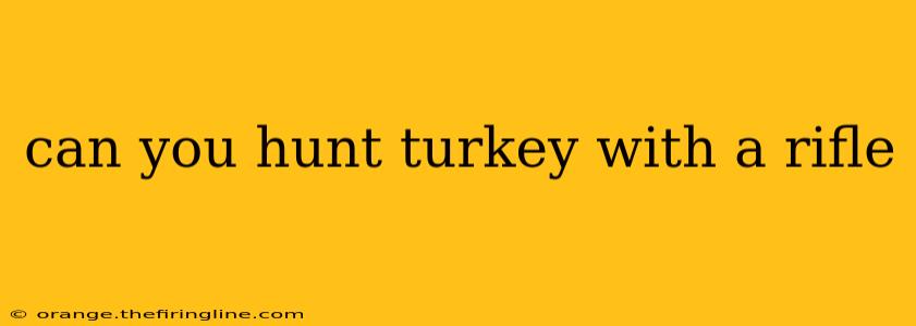 can you hunt turkey with a rifle