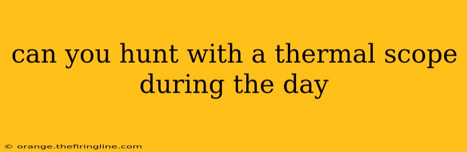 can you hunt with a thermal scope during the day