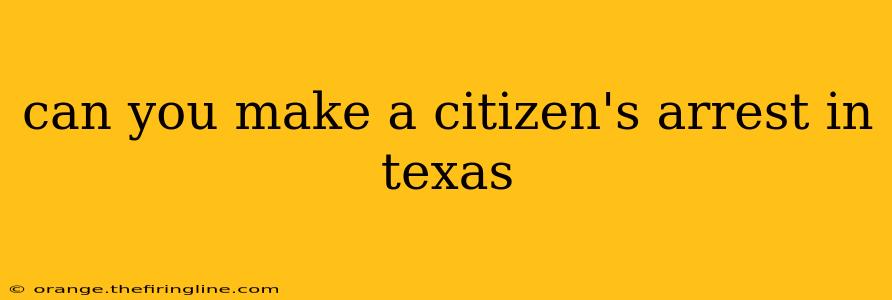 can you make a citizen's arrest in texas