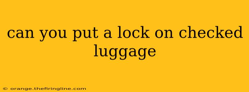 can you put a lock on checked luggage