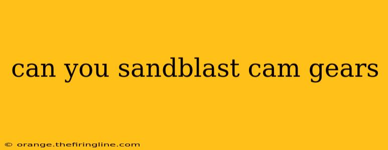 can you sandblast cam gears